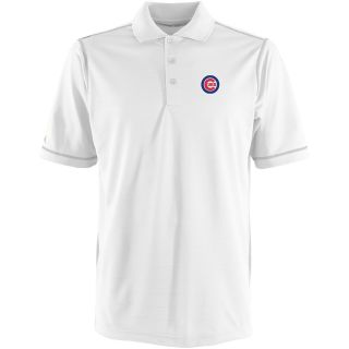 Antigua Chicago Cubs Mens Icon Polo   Size Large, White/silver (ANT CUBS ICON)