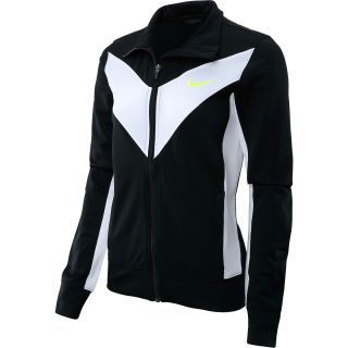 NIKE Womens Soccer Warm Up Jacket   Size Large, Black/white/volt