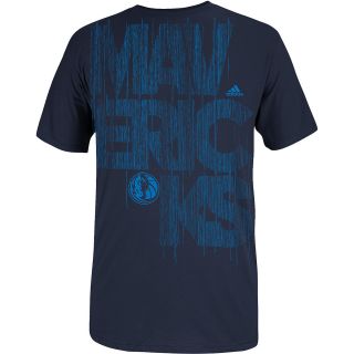 adidas Mens Dallas Mavericks Written Out Short Sleeve T Shirt   Size Large,