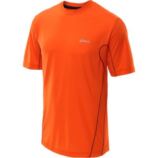 ASICS Mens Color Punch Short Sleeve T Shirt   Size Medium, Orange/black
