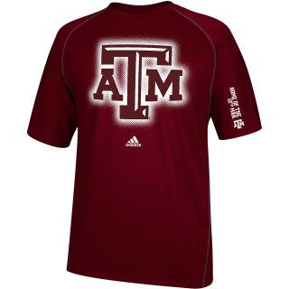 adidas Mens Texas A&M Aggies ClimaLite Sideline Elude Short Sleeve T Shirt  