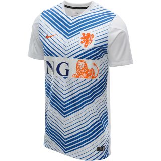 NIKE Mens Netherlands Squad Pre Match Short Sleeve Soccer Jersey   Size