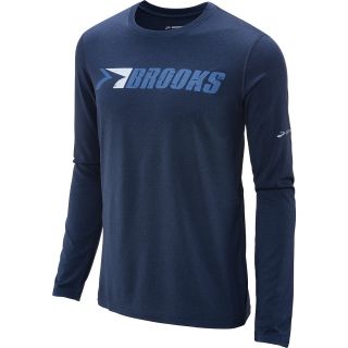BROOKS Mens EZ T III Retro Brooks Long Sleeve Running T Shirt   Size Small,