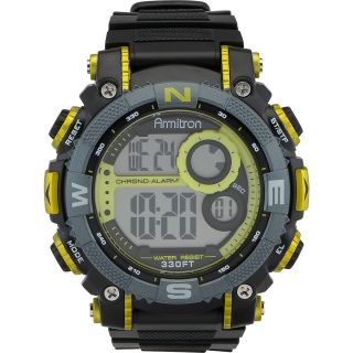 ARMITRON Mens 40/8284 Chronograph Watch, Black/yellow