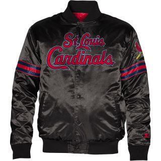 St. Louis Cardinals Logo Black Jacket (STARTER)   Size Large, Black