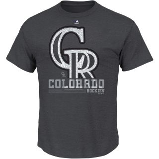 MAJESTIC ATHLETIC Mens Colorado Rockies 6th Inning Short Sleeve T Shirt   Size