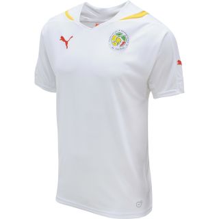 PUMA Mens Senegal Soccer Short Sleeve Soccer Replica Jersey   Size 2xl, White