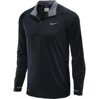 NIKE Mens Shootaround 1/2 Zip Long Sleeve Shirt   Size Xl, Black/dark Grey