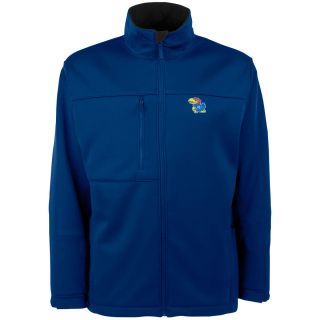 Antigua Mens Kansas Jayhawks Traverse Fleece Back Full Zip Jacket   Size