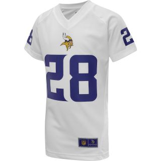 NFL Team Apparel Girls Minnesota Vikings Adrian Peterson Name And Number White
