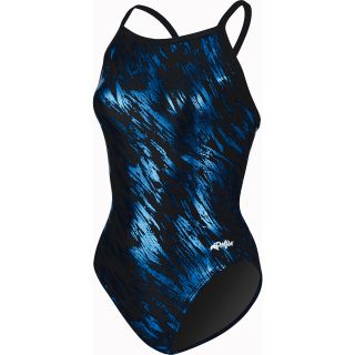 Dolfin Metallics Disco V 2 Back Swimsuit Womens   Size 38, Astro Sapphire