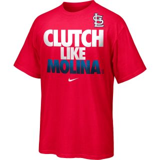 NIKE Mens St. Louis Cardinals Clutch Like Molina Player Legend Short Sleeve