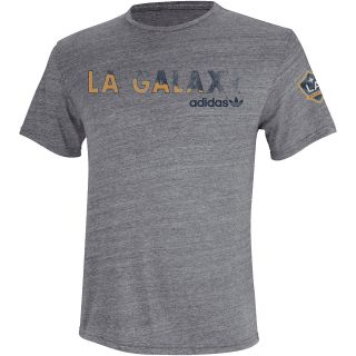 adidas Mens Los Angeles Galaxy Tri Blend Short Sleeve T Shirt   Size Xl, Dk.