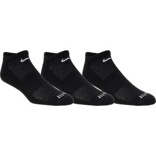 NIKE Dri FIT No Show Golf Socks   3 Pack   Size Large, Black/white