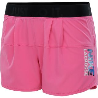 NIKE Womens Lacrosse Icon II Woven Training Shorts   Size XS/Extra Small, Pink