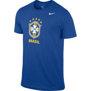 NIKE Mens Brasil Core Crest Short Sleeve T Shirt   Size Medium, Varsity Royal