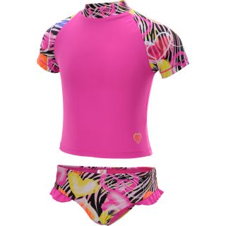 LAGUNA Toddler Girls Wild Love 2 Piece Swimsuit   Size 3t, Pink