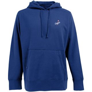 Antigua Mens Los Angeles Dodgers Signature Hooded Pullover Sweatshirt   Size