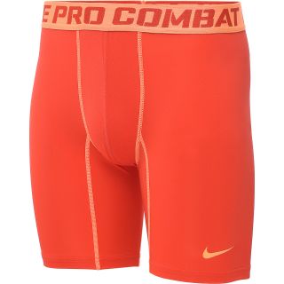NIKE Mens 6 Pro Combat Core Compression 2.0 Shorts   Size 3xl, Crimson/orange