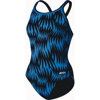 Dolfin Chloraban Max Print DBX Back Swimsuit Womens   Size 36, Max Blue (9975C 