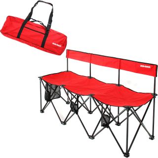 Insta Bench 3 Seater LX Portable Bench, Red (IBLX3 RED)