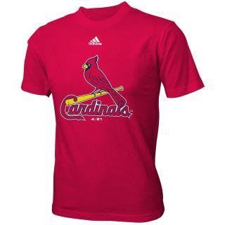 adidas Youth St. Louis Cardinals Team Logo Short Sleeve T Shirt   Size Large,