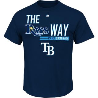 MAJESTIC ATHLETIC Mens Tampa Bay Rays Laser Like Focus Short Sleeve T Shirt  