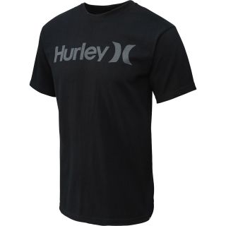 HURLEY Mens One & Only Classic Short Sleeve T Shirt   Size Medium, Black/grey