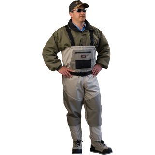 Caddis Deluxe Breathable Chest Waders Mens   Size Medium long, Taupe 2 tone