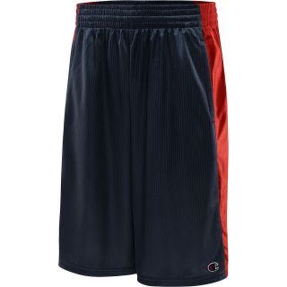CHAMPION Mens Textured Dazzle Basketball Shorts   Size Large, Slate/red