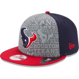 NEW ERA Mens Houston Texans Reflective Draft 9FIFTY One Size Fits All Cap, Blue