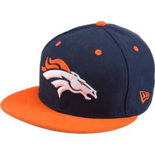 NEW ERA Mens Denver Broncos Two Tone 59FIFTY Fitted Cap   Size 7.375, Navy