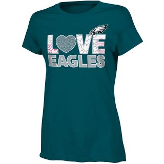 NFL Team Apparel Girls Philadelphia Eagles Feel The Love Short Sleeve T Shirt  