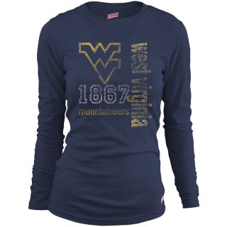 MJ Soffe Girls West Virginia Mountaineers Long Sleeve T Shirt   Navy   Size