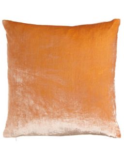 Coral Velvet Pillow, 24Sq.