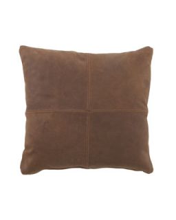 Brown Leather Pillow