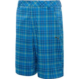 PUMA Mens Tech Plaid Bermuda Golf Shorts   Size 36, Blue