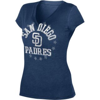 G III Womens San Diego Padres Lead Off V Neck T Shirt   Size Medium