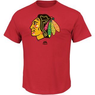 MAJESTIC ATHLETIC Mens Chicago Blackhawks Official Logo Short Sleeve T Shirt  