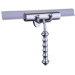 Decorative Brass Shower Squeegee With Wavy Handle, Replaceable Blade