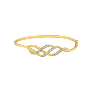 1/10 CT. T.W. Diamond Swirl Bangle Bracelet, Womens