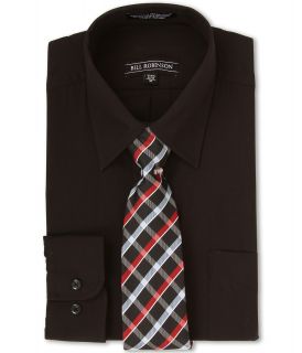 Bill Robinson Shirt Tie Box Set Mens Long Sleeve Button Up (Black)