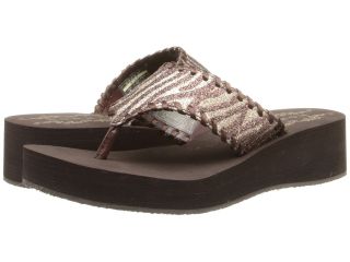 Roper Kids Glitter Zebra Print Sandal Girls Shoes (Brown)
