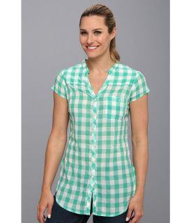 Columbia Sun Drifter Tunic Shirt Womens Short Sleeve Button Up (Green)