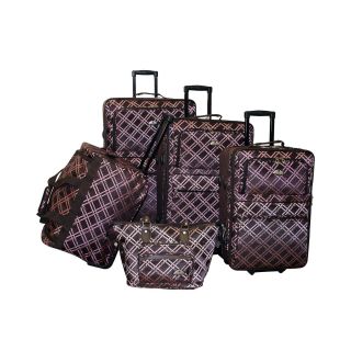 American Flyer Pemberly Buckles 5 pc. Expandable Upright Luggage Set