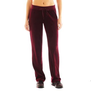 Made For Life Velour Warm Up Pants, Merlot Sorbet, Womens