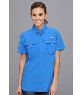 Columbia Bahama S/S Shirt Womens Short Sleeve Button Up (Blue)
