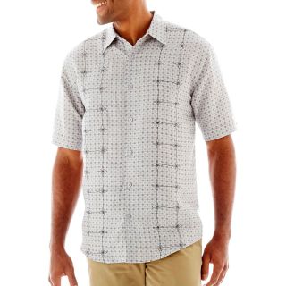 The Havanera Co. Short Sleeve Button Front Shirt, High Rise, Mens