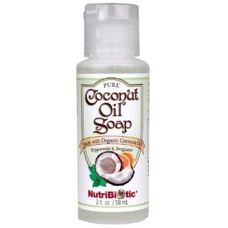 Nutribiotic Pure Coconut Oil Soap, Peppermint and Bergamot, 2 Oz. Travel Size  Bath Soaps  Beauty