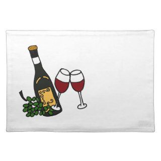 XX  Wine and Grapes Art Design Placemats